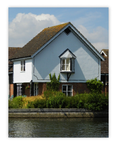 Wherry cottage from river Bure